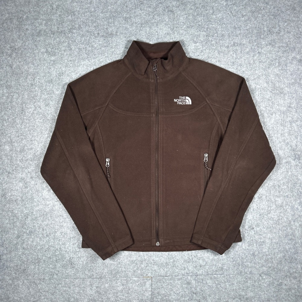 The North Face Fleece Jacket Women Medium Brown Windwall Full Zip Gorpcore